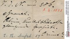Etiketten zu Granat (Almandin) (NHMW-MIN-Ab1853)